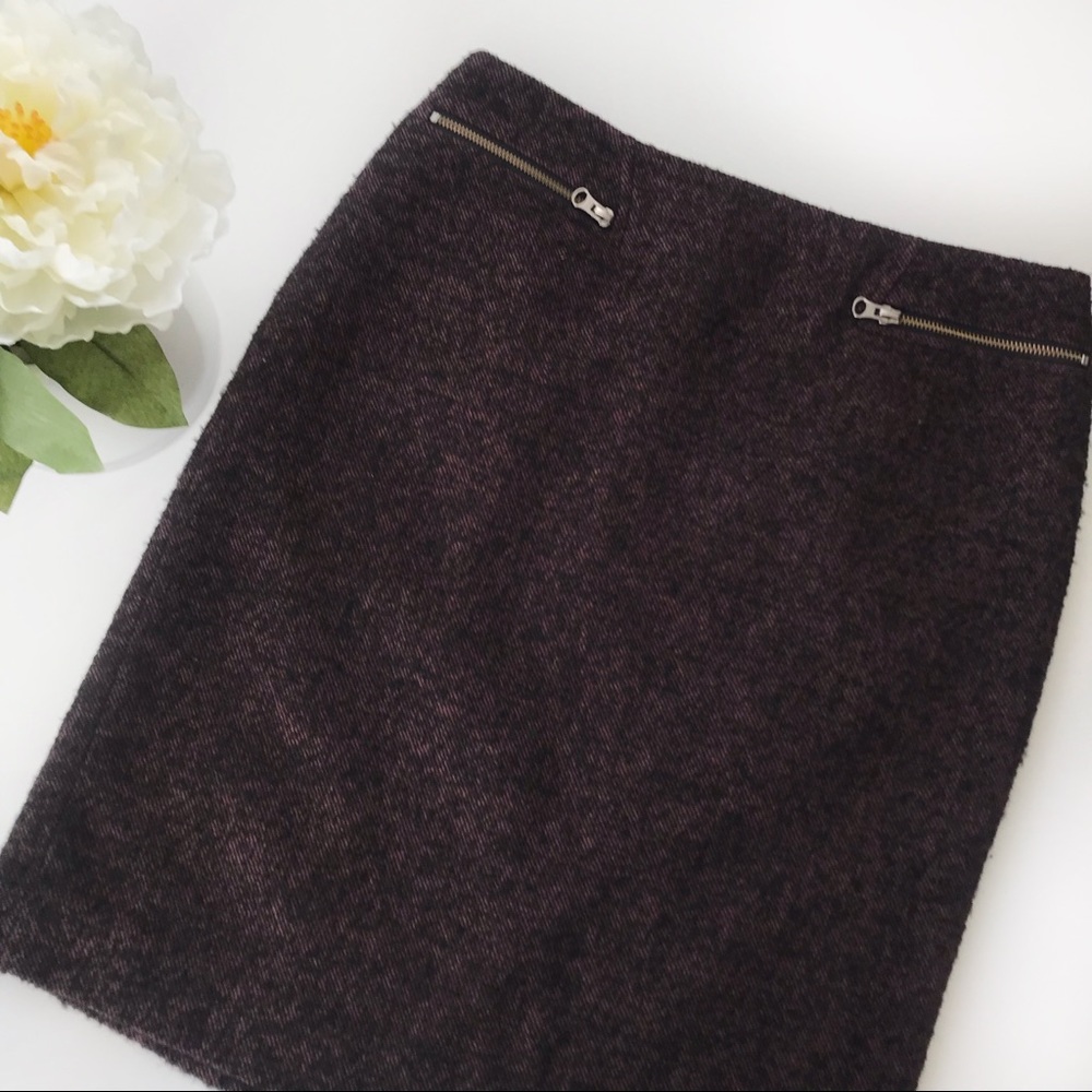 Nordstrom Tweed Pencil Skirt Zipper Detail